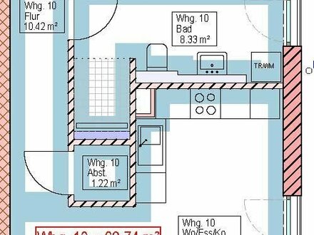 Neubau 2 Zimmerwohnung mit Balkon inkl. Tiefgaragenstellplatz in Vöhringen provisionsfrei verkaufen