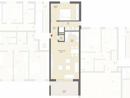 Neubau: 2-Zimmer Obergeschoss mit Balkon im Kanderpark, Binzen Nr.9