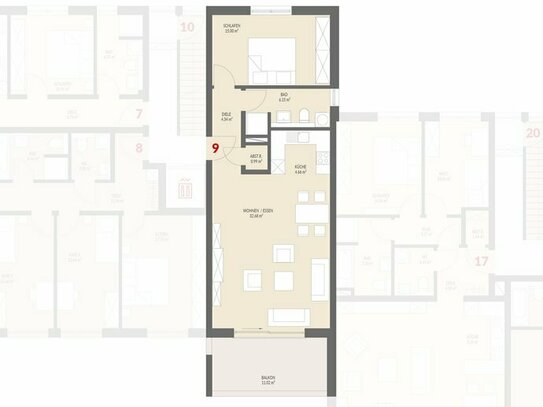 Neubau: 2-Zimmer Obergeschoss mit Balkon im Kanderpark, Binzen Nr.9 - VERKAUFT