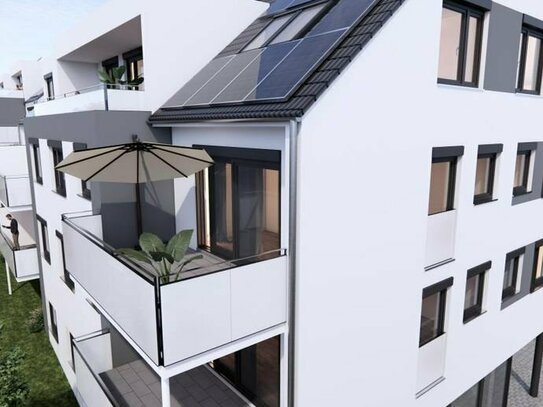 Moderne Neubauwohnung in Holzgerlingen - 4 Zimmer, Balkon und Gartenanteil