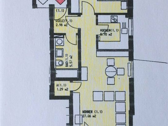 2-Zimmer- EG-Wohnung in Tuttlingen- Nord, Klippeneckstraße 11.1