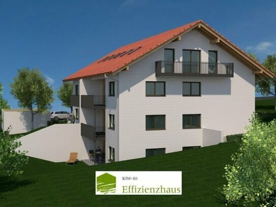 * Neubauprojekt in Drachselsried * Charmante 3-Zimmer-ETW, KfW40, DG mit Balkon und Garage