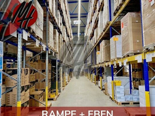 NÄHE BAB - RAMPE + EBEN - Lager (2.500 m²) & optional Freilager (2.200 m²) zu vermieten