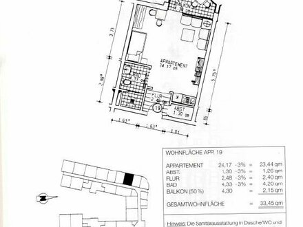 Kapitalanlage Pflegeimmobilie / Exklusive 1-Zimmer-Wohnung mit Balkon und Einbauküche in Uelzen