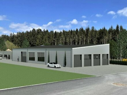 Große Werk-Halle mit Lagerboxen und Büroflächen auf ca. 850 m² im Industriegebiet von Vohenstrauß Am Michlbach zu vermi…