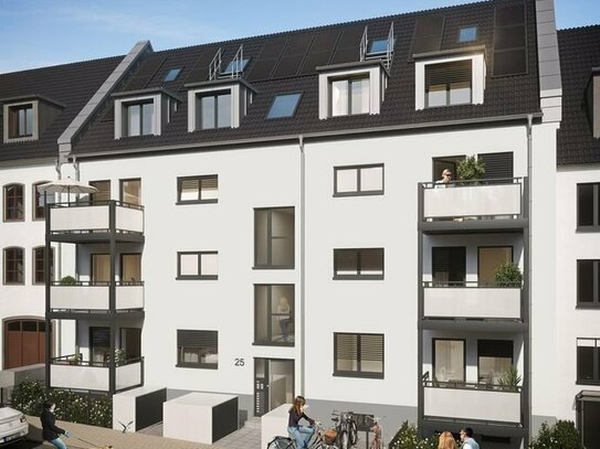 Rheinblick! Sanierte 2-Zimmer-Wohnung mit zwei Balkonen - Energieeffizienz A+