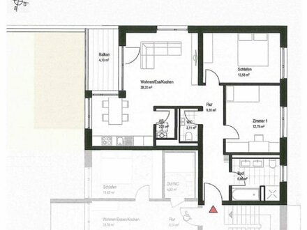 3-Zimmer-Wohnung mit 79 m² Wohnfläche