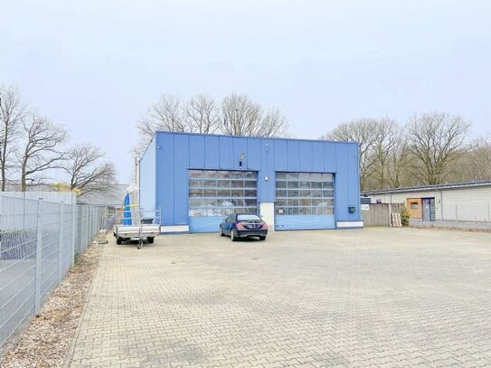 =HOLLAND IMMOCENTER= Lagerhalle mit Büro und Betriebswohnung in frequentiertem Industriegebiet von Gronau