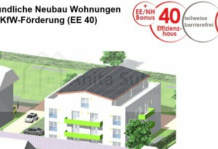 Moderne 2-Zimmer-Neubauwohnung mit Balkon und KfW-Darlehen!