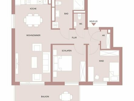 Neubau Erstbezug 3 Zimmerwohnung in Wiblingen mit Einbauküche und TG-Stellplatz