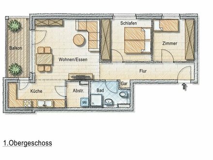 Perfekter Schnitt - 3-Zimmer - komfortabler Neubau - Aufzug-großer überdachter Balkon