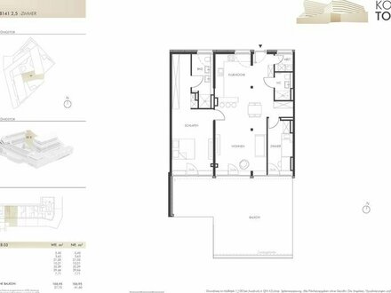 Lichtdurchflutetes 2,5 ZI - Penthouse mit großer Dachterrasse nach Süden