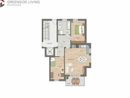So sieht hochwertiges Wohnen aus: Beeindruckende 3-Zimmer-Wohnung mit Balkon