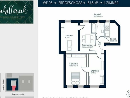 Investieren im beliebten Wedding: 4-Zimmer Erdgeschoss Wohnung am Schillerparkt - PROVISIONSFREI