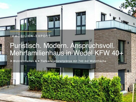 Architektonisch beeindruckendes Mehrfamilienhaus in Wedel *KFW 40+*Neuwertig