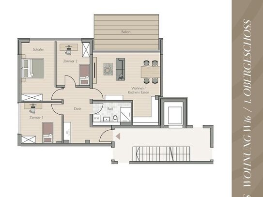 WEITBLICK | W16 | 4-Zi-Neubauwohnung im 1.Obergeschoss mit N/W-Ausrichtung