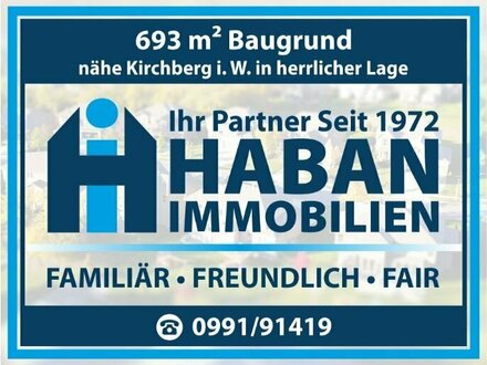 693 m² Baugrund n. Kirchberg i. W., herrliche Lage