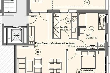 Erstbezug/Neubau 2-Zimmerwohnung mit Terrasse im Wohnpark Schönblick (Whg25)