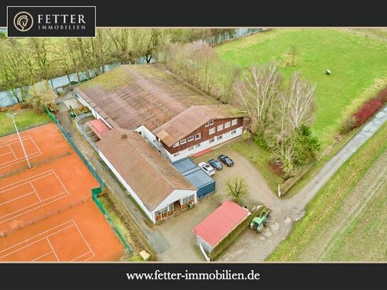 Kompakte Reitanlage in Niedersachsen inklusive Ausbildungsbetrieb mit Unterkünften für Reiter-Ferien!