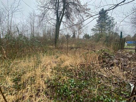 unbebautes Baugrundstück mit Blick ins Grüne