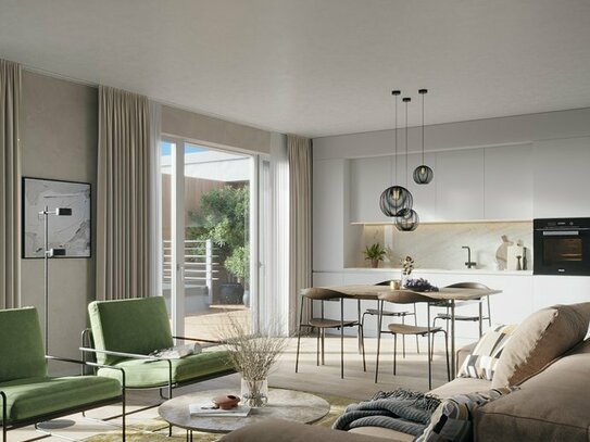 Unsr Apartment Weinheim, großzügige 2-Zimmer EG Wohnung mit großer Terrasse