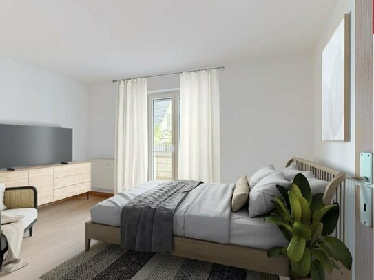 ++ BEZUGSFREI - 2 Balkone & Stellplatz: Offen geschnittene 2-Raum-Wohnung in grüner Wohnlage ++