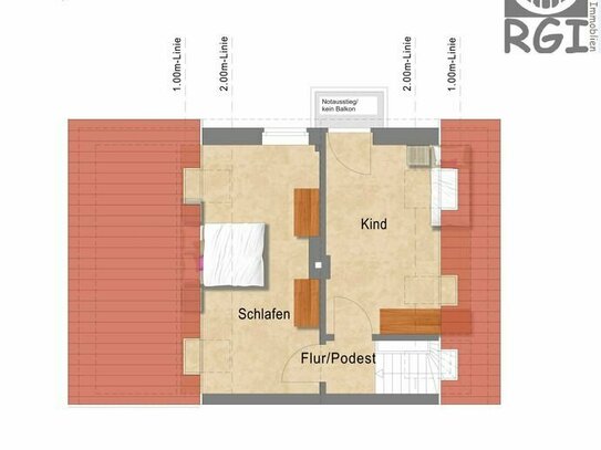 Maisonette - 3-Zi, EBK, Bad, Parkplatz, Keller - Bielefelder Innenstadt - ca. 73 m² - beide Schlafräume auf der oberen…