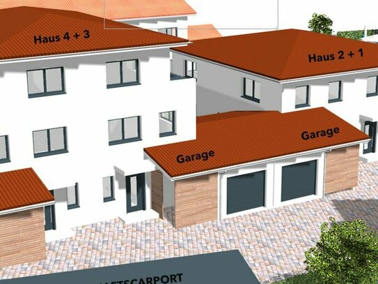 - Voranzeige - Doppelhaushälfte Haus 3 und 4 im Zentrum von Mengkofen mit EG, OG, DG