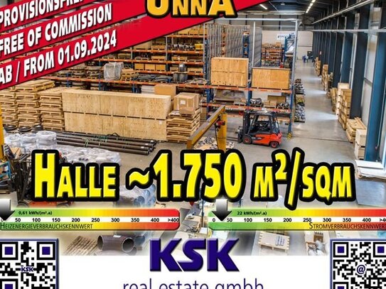 Verkehrsgünstig gelegene: Halle ~1.750 m²/sqm Conveniently located