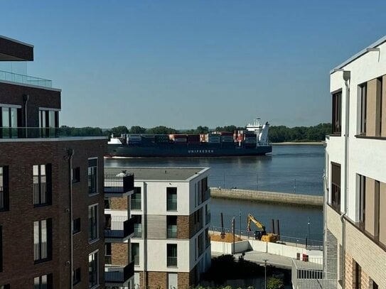 Wohnen, wo die Elbe am schönsten ist: Schulauer Hafenterrassen // Haus 2 // Fertigstellung/Erstbezug: Sommer 2024