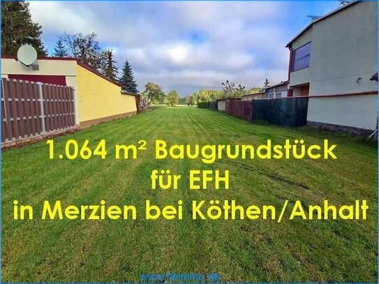 Baugrundstück für EFH in Merzien bei Köthen