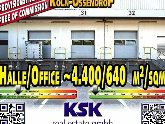 Lagerhalle mit 8 Rampen ~4.400 m²/sqm Warehouse with 8 ramps + 640 m²/sqm Office