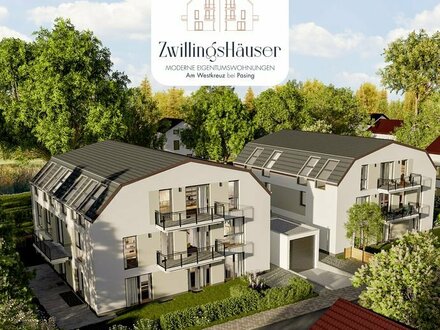 ZwillingsHäuser in München- KFW 55-Standard - 3-Zimmer Etagenwohnung mit Balkon - Erstbezug!