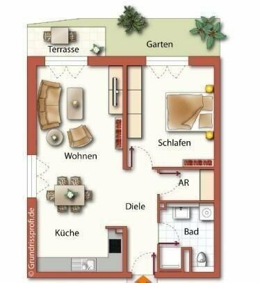 2-Zimmer-Neubauwohnung mit Terrasse und Tiefgarage in ruhiger Wohnlage in Katzwang!