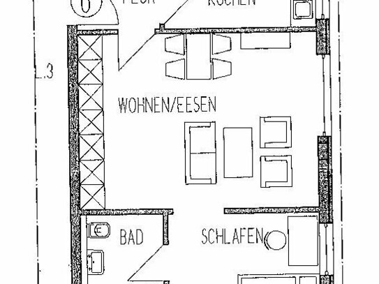 2-Zimmer-Wohnung in Güstrow (WE6)