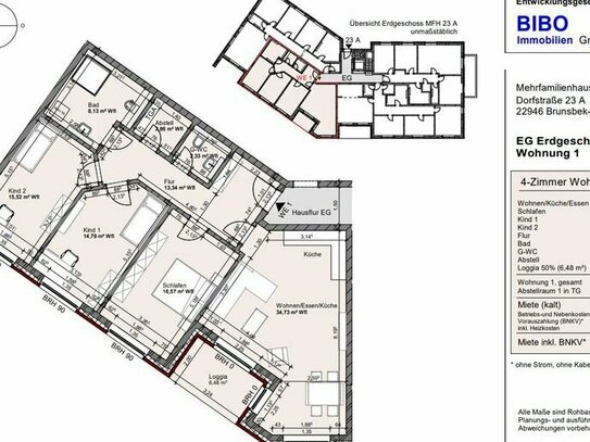 NEUBAU in Brunsbek! 4-Zimmerwohnung