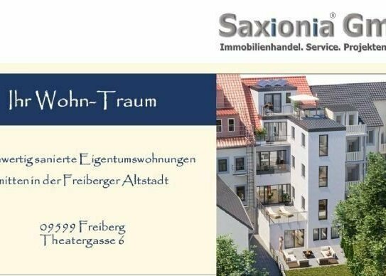 Ihr WohnTraum in Freiberg + Historisches Stadthaus mit Baugenehmigung für 4 Wohnungen + Dachterrasse + Balkone + Sonder…