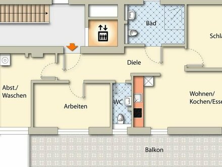 Erstbezug: Geräumige 3-Zimmerwohnung mit Balkon!