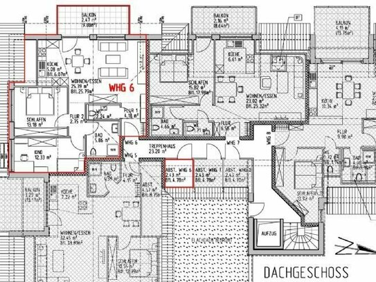 Energieeffiziente 3-Zimmer-Dachgeschosswohnung mit Balkon