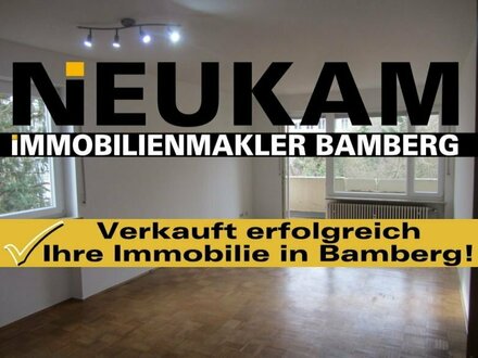 BAMBERG-HAIN: 3-RAUM-WOHNUNG(= SOFORT FREI!!) MIT 2 BALKONE FÜR 285.000,-EURO