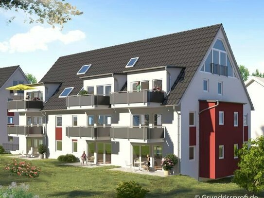 Baubeginn im Frühjahr 2024: Sehr schöne 3,5-Zi.- DG-Wohnung mit Balkon und wunderbarer Aussicht.