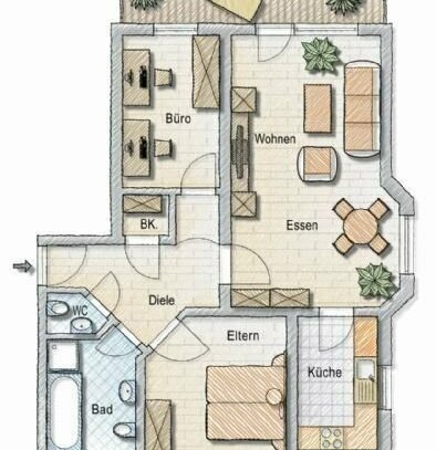 - PROVISIONSFREI - 3 Zimmer - Top gepflegt mit Balkon, Küche und Stellplatz