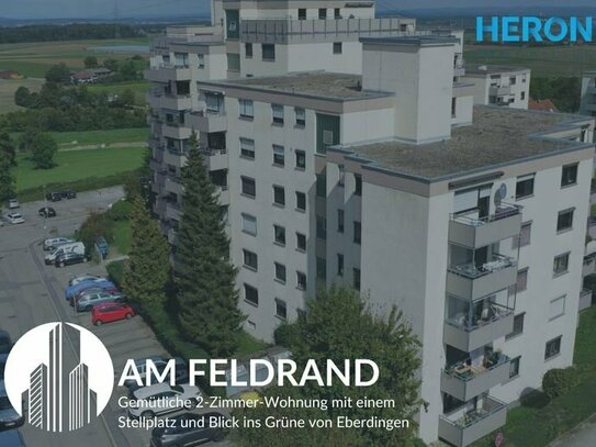 AM FELDRAND - Gepflegte 2-Zimmer-Wohnung mit Parkplatz und Aussicht ins Grüne in Eberdingen