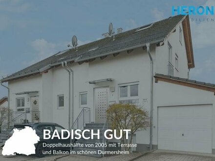 BADISCH GUT - Doppelhaushälfte von 2005 mit Terrasse und Balkon im schönen Durmersheim