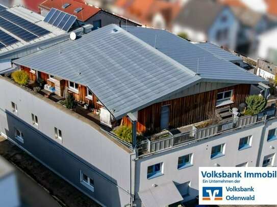 Gewerbeobjekt mit exklusiver Penthouse-Wohnung zur Eigennutzung im Zentrum von Groß-Umstadt!