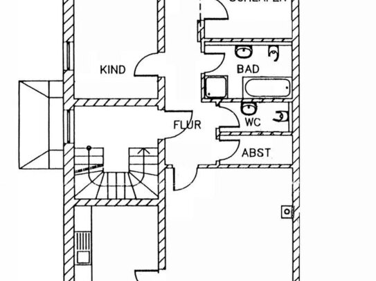 Familienfreundliche gutgeschnitte 4 Zimmer Wohnung mit Balkon.