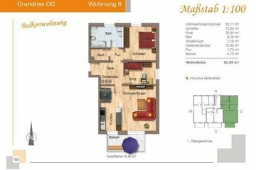 Neubau! 3-Zimmer-Balkonwohnung mit toller Ausstattung! KFW55