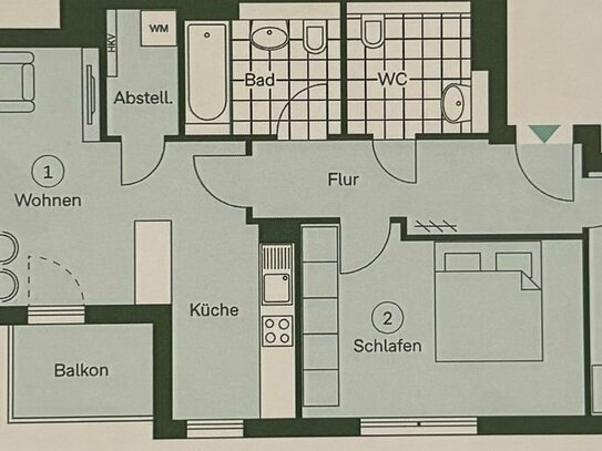 Moderne 3-Zimmer-Wohnung BJ 2019 mit EBK, 2 Bäder, Balkon, Keller, TG-Stellplätze
