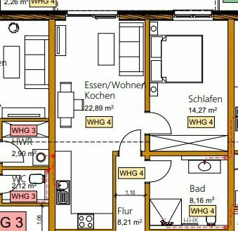 Attraktive 2-Zimmer Wohnung in Blitzenreute (Whg4)