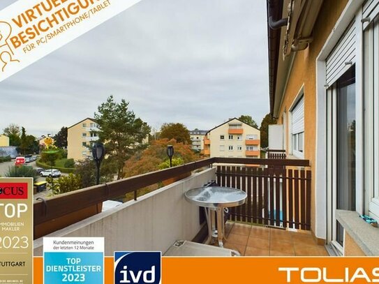 Naturnah und sonnig: 3-Zimmer-Wohnung in Kornwestheim mit 2 Balkonen